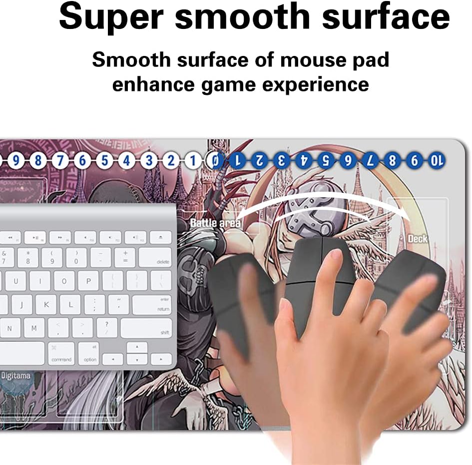 Board Game DTCG Playmat Table Mats Games Size 60X35 cm Mousepad Compatible for Digimon TCG CCG RPG (33) Stitched Edge