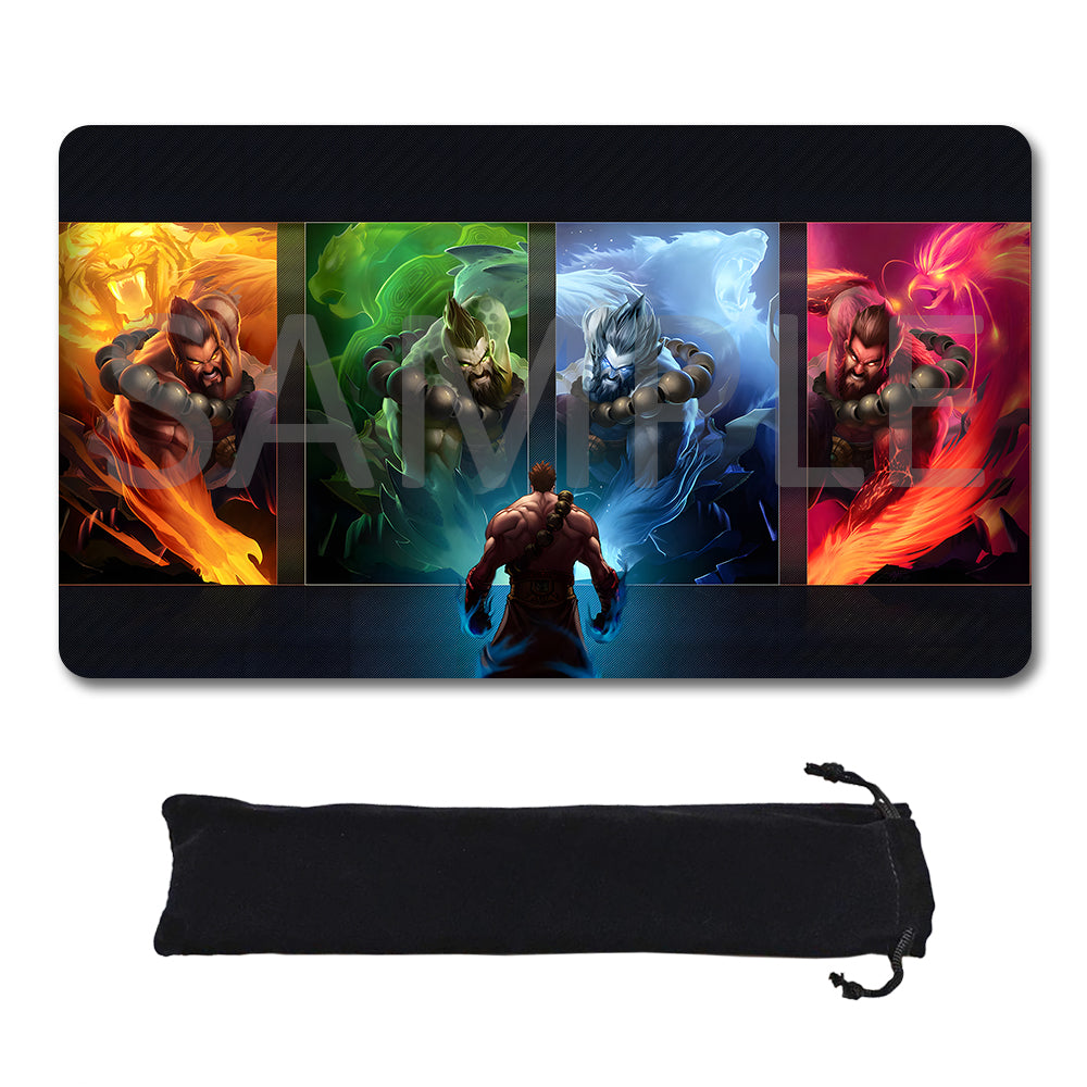 Udyr - League Of Legends Riftbound Playmat 24x14 in + Free Storage Bag