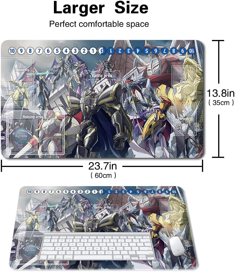 Board Game DTCG Playmat Table Mats Games Size 60X35 cm Mousepad Compatible for Digimon TCG CCG RPG (50084644) Stitched Edge