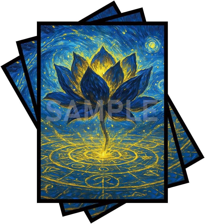 100 PCS TCG/MTG Card Sleeves, Matte Back Anti-Slip & Easy Shuffling Applicable to OCG CCG DTCG PTCG, 2.6 x 3.6 in Standard Size Cards (Summon The Black Lotus)