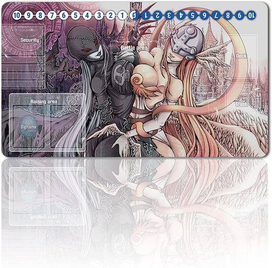 Digimon Play Mat, Digimon Playmat, Digimon Mouse Pad, Board Game Digimon, Mouse Mat, Size 60 x 35 cm, Suitable for TCG CCG MTG Digimon Stitched Edge