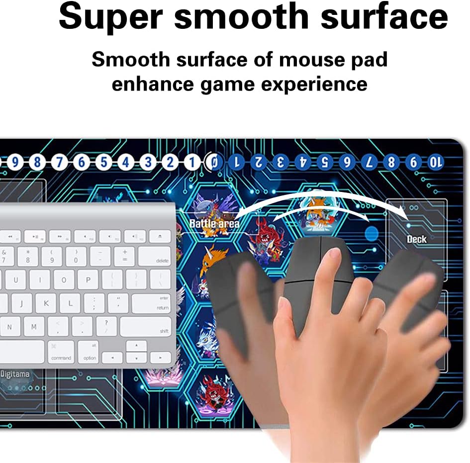 Board Game DTCG Playmat Table Mats Games Size 60X35 cm Mousepad Compatible for Digimon TCG CCG RPG (10785478) Stitched Edge
