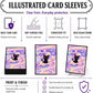 MTG Card Sleeves Matte -100 PCS Trading Card Game, Size 2.6 x 3.6 inches, Suitable for All TCG Card Games Protective (Cosmic Purrs)