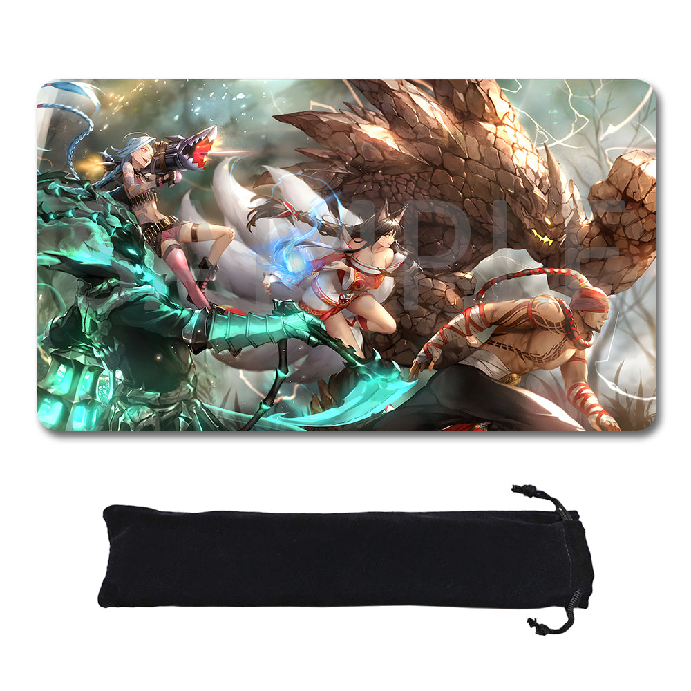 Jinx - League Of Legends Riftbound Playmat 24x14 in + Free Storage Bag