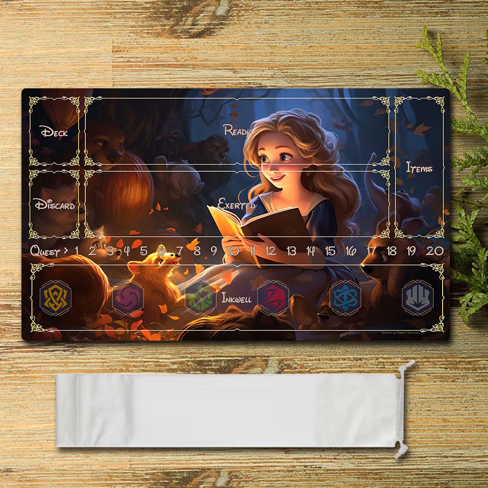 Board Game Peripheral - story club- Lorcana Playmat Size 23.6X13.7in Play mats Compatible for TCG RPG CCG Mouse Pad Desk Mats