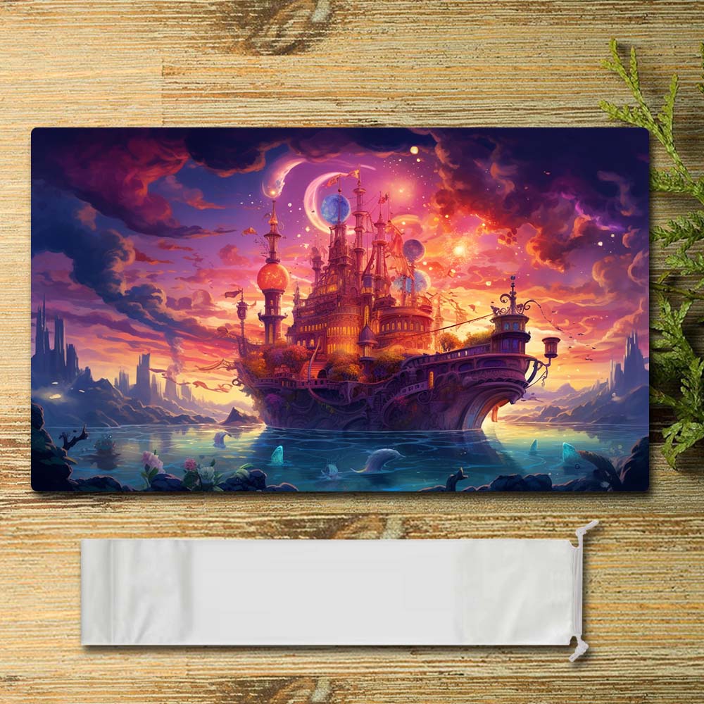 Disney Peripheral - The ship1 - Lorcana Playmat Size 23.6X13.7in Play mats Compatible for TCG RPG CCG Mouse Pad Desk Mats