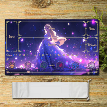 Disney Rapunzel Lorcana Playmat- DIS5 -  Size 23.6X13.7in Play mats Compatible for TCG RPG CCG Mouse Pad Desk Mats