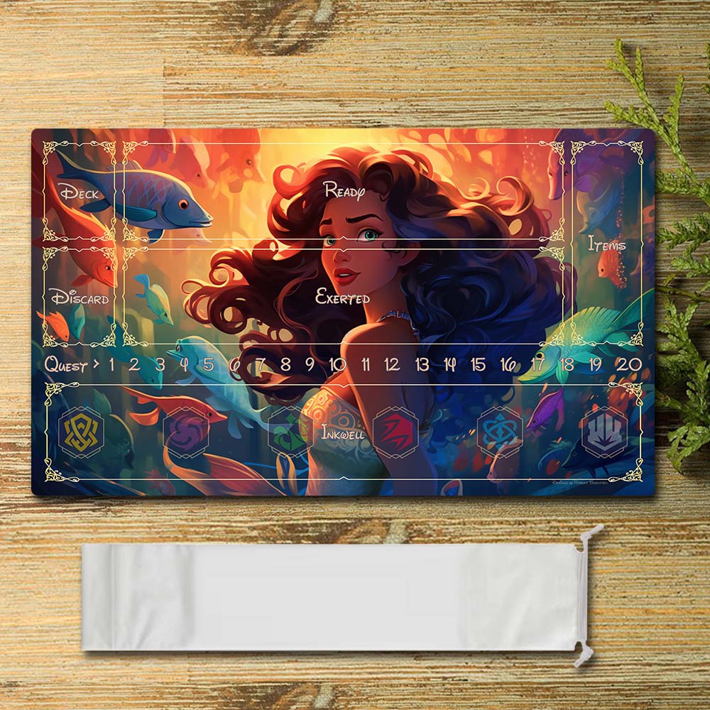 Disney Peripheral - Princess10 - Lorcana Playmat Size 23.6X13.7in Play mats Compatible for TCG RPG CCG Mouse Pad Desk Mats