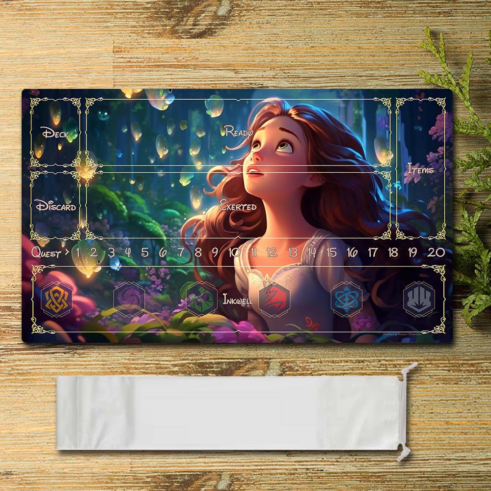 Board Game Peripheral - Princess11 - Lorcana Playmat Size 23.6X13.7in Play mats Compatible for TCG RPG CCG Mouse Pad Desk Mats