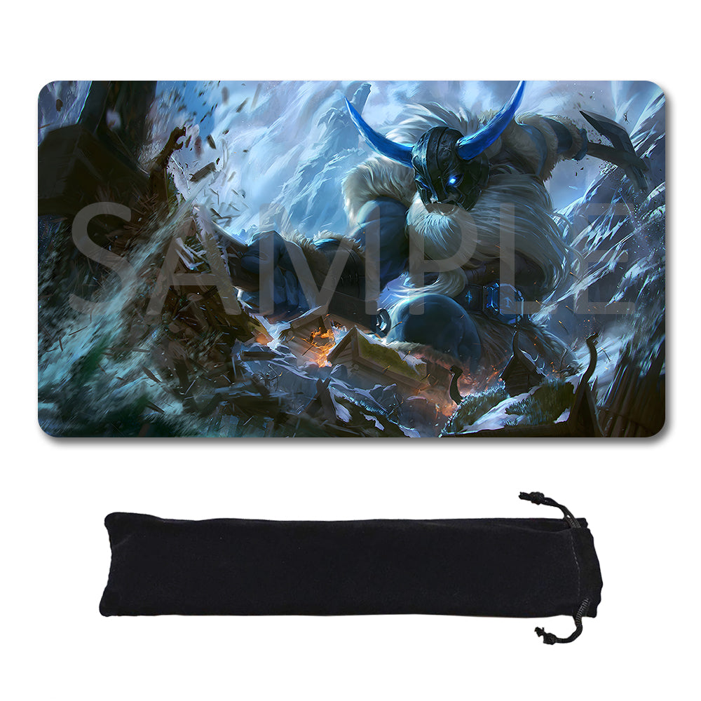 Tryndamere - League Of Legends Riftbound Playmat 24x14 in + Free Storage Bag