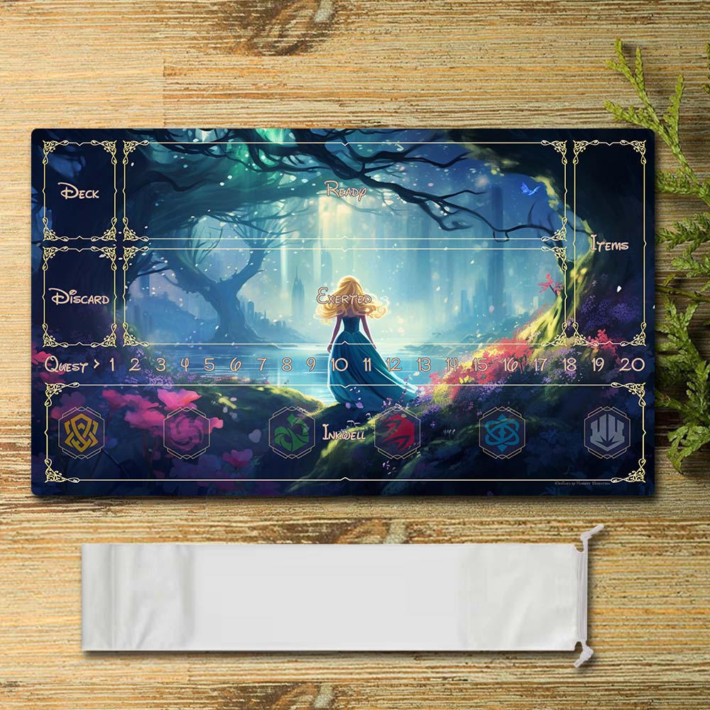 Board Game Peripheral - Princess12 - Lorcana Playmat Size 23.6X13.7in Play mats Compatible for TCG RPG CCG Mouse Pad Desk Mats