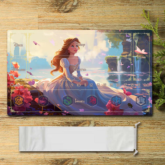 Board Game Peripheral - Princess2 - Lorcana Playmat Size 23.6X13.7in Play mats Compatible for TCG RPG CCG Mouse Pad Desk Mats