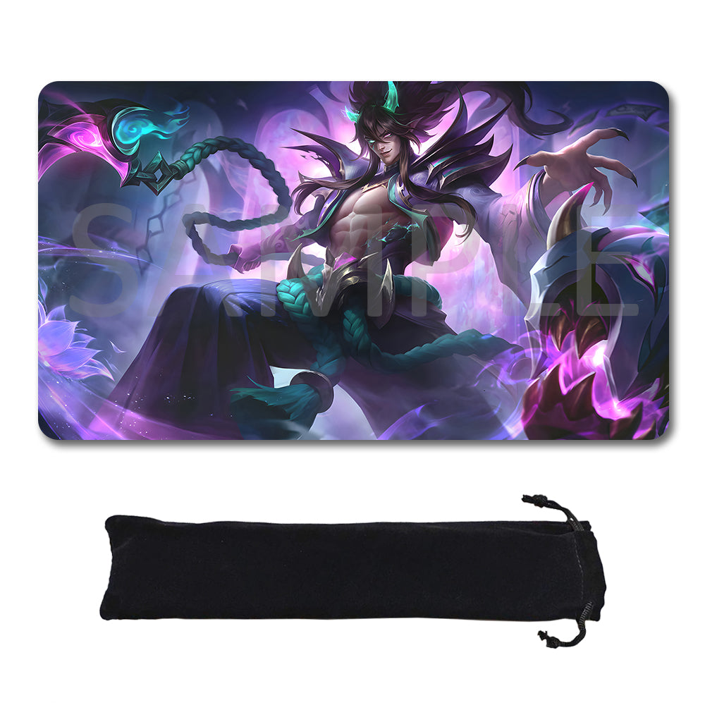 Thresh -League Of Legends Riftbound Playmat 24x14 in + Free Storage Bag