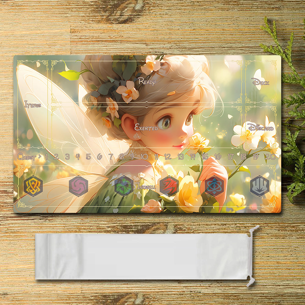 Disney Elf Lorcana Playmat- DIS6 -  Size 23.6X13.7in Play mats Compatible for TCG RPG CCG Mouse Pad Desk Mats