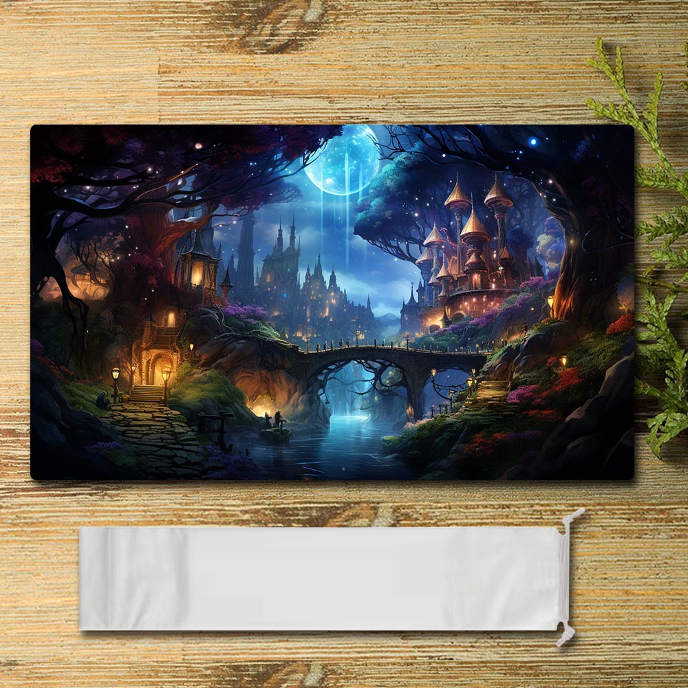 Disney Peripheral - Dream of the Forest - Lorcana Playmat Size 23.6X13.7in Play mats Compatible for TCG RPG CCG Mouse Pad Desk Mats