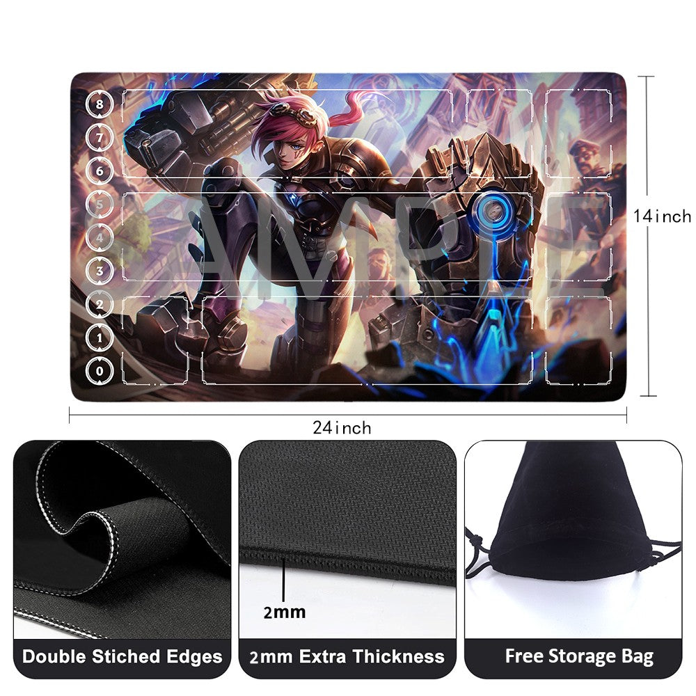 Riven - League Of Legends Riftbound Playmat 24x14 in + Free Storage Bag