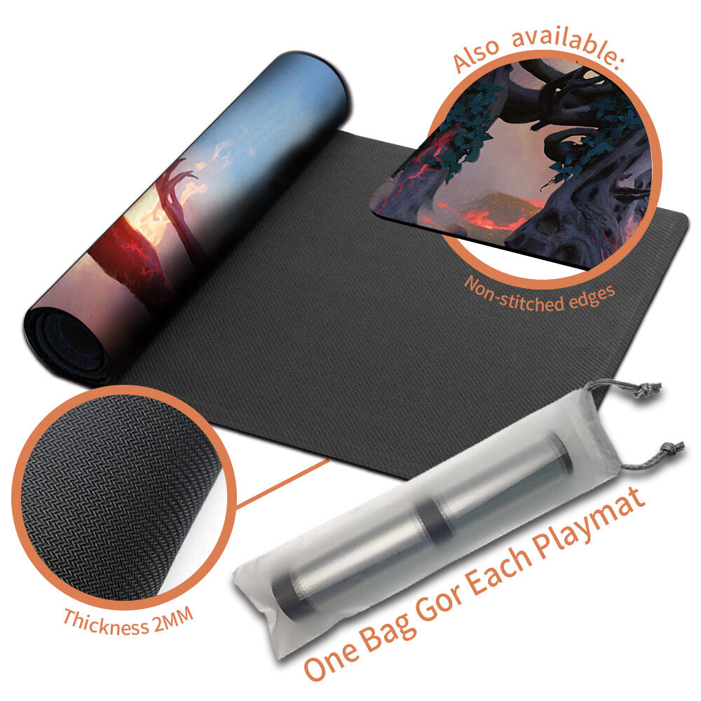 WRENN AND SIX -Board Game MTG Playmat Mousepad Magic The Gathering Playmat Stitched Edge