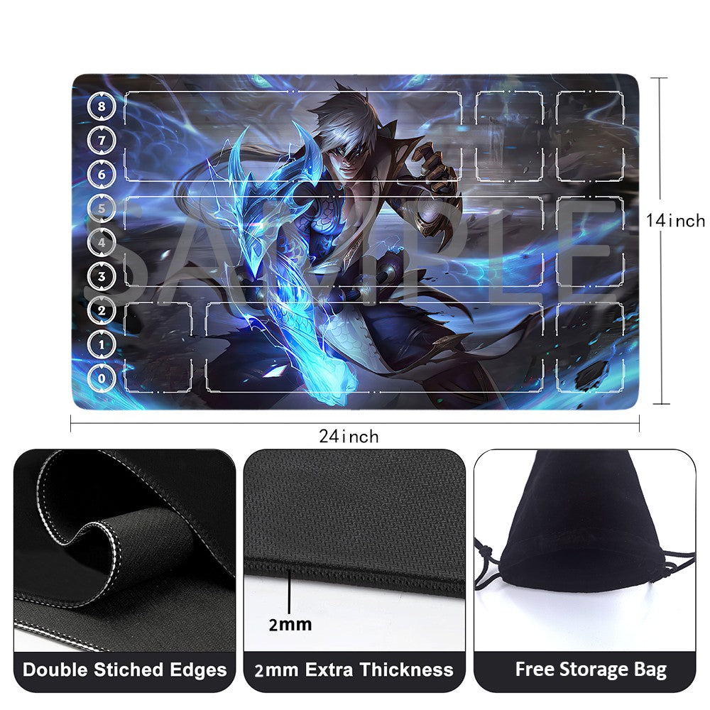 Lee Sin - League Of Legends Riftbound Playmat 24x14 in + Free Storage Bag