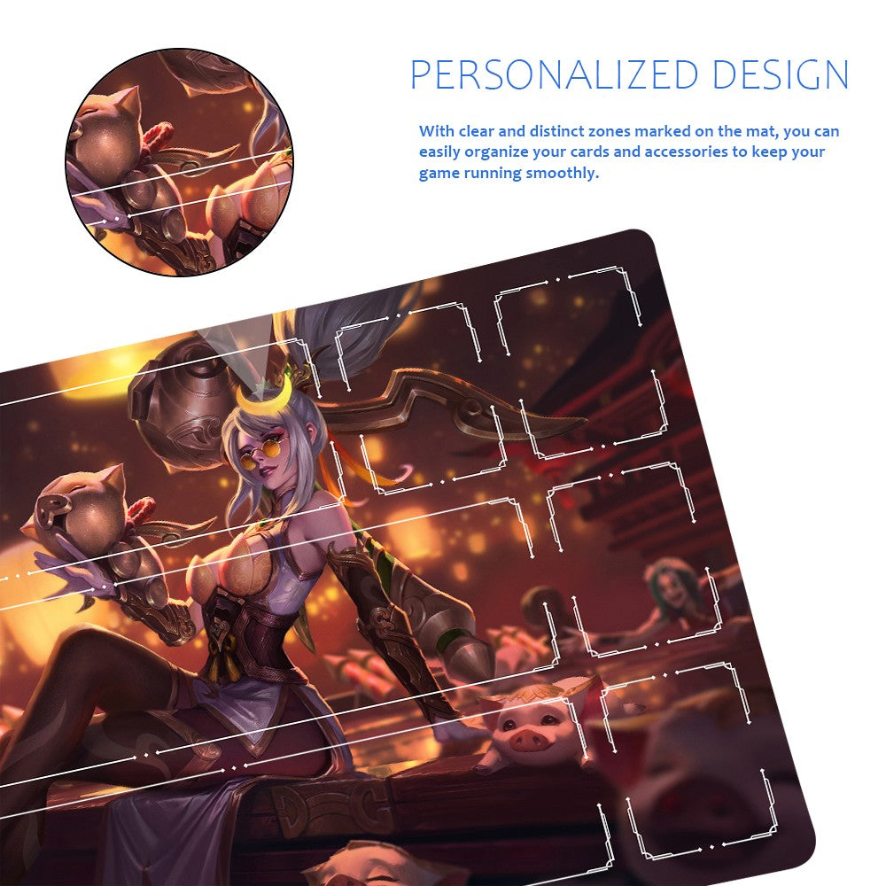 Ashe - League Of Legends Riftbound Playmat 24x14 in + Free Storage Bag