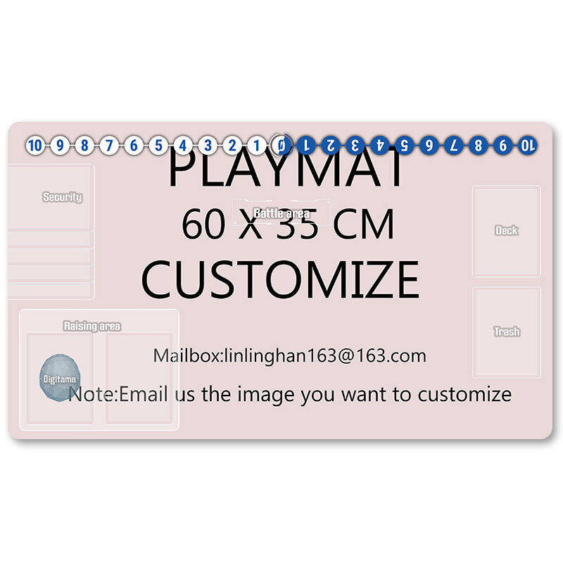 Board Game TCG Playmat Custom Picture With Card Zones Trading Card Game Playmat Stitched Edge