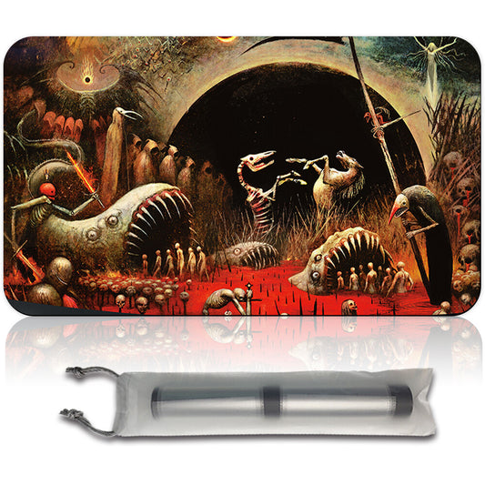 DAMNATION - Board Game MTG Playmat Magic The Gathering Playmat Size 60X35CM Stitched Edge
