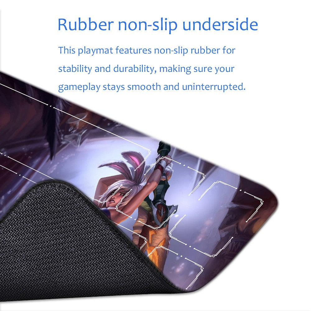 Riven - League Of Legends Riftbound Playmat 24x14 in + Free Storage Bag