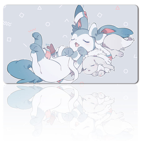 580636 - Board Game Pokemon Eevee Playmat Stitched Edge Games Mousepad Play Mat of TCG