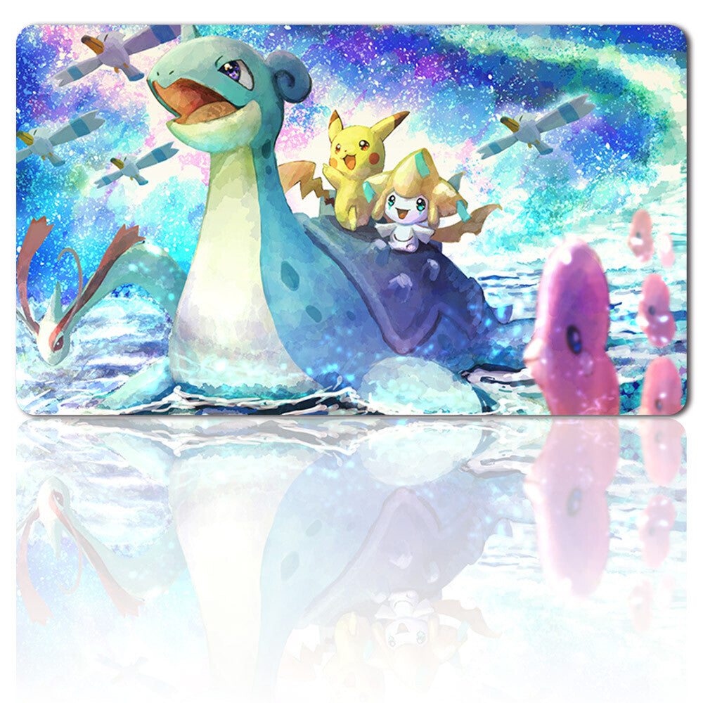 378845 - Board Game Pokemon Lapras Playmat Stitched Edge Games Mousepad Play Mat of TCG