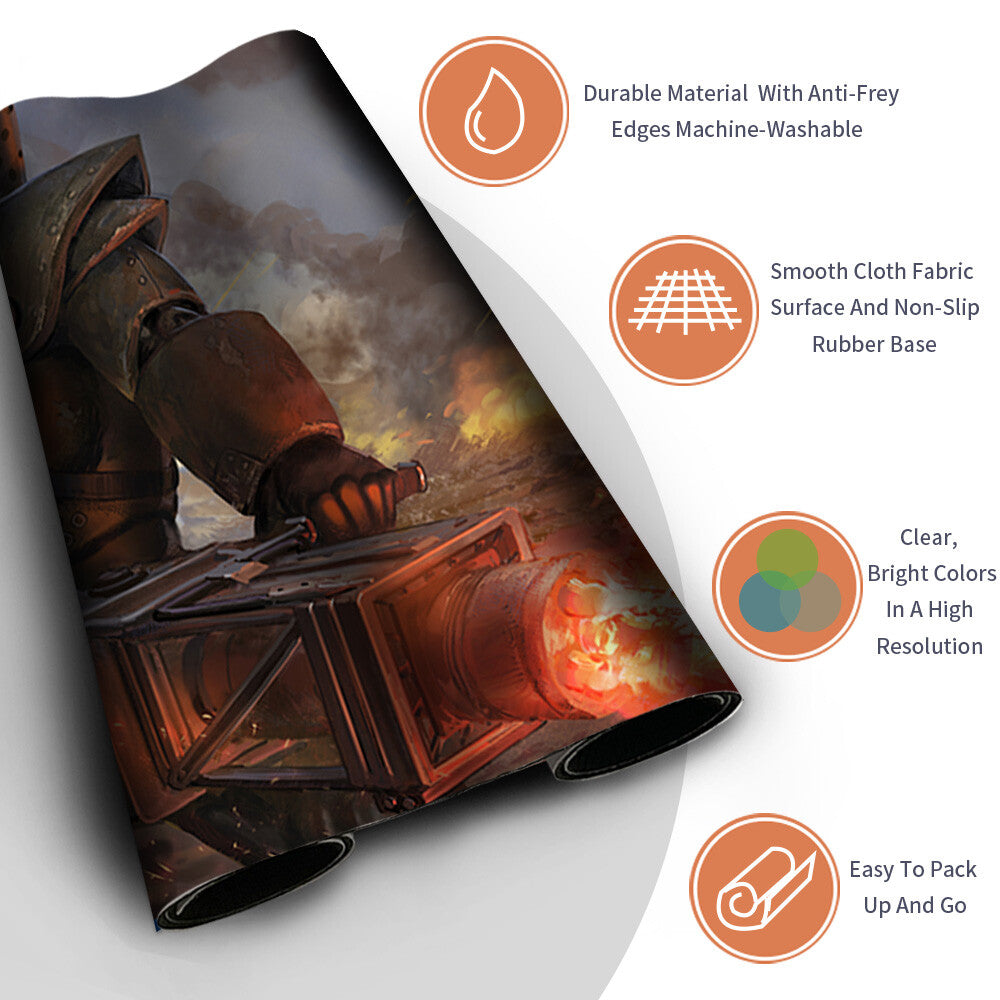 ARMORY PALADIN - Magic The Gathering MTG Playmat TCG CCG MTG Playmat Stitched Edge