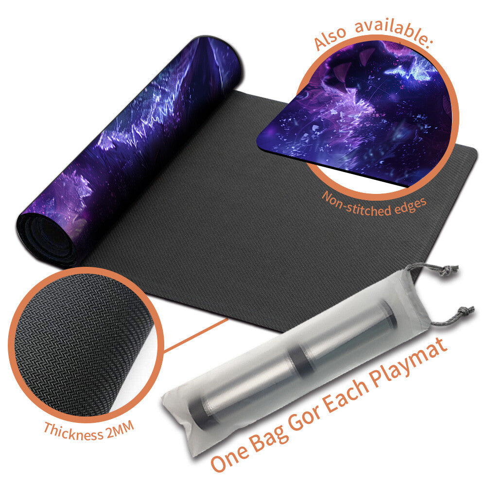 New Pokemon Gengar Playmat Stitched Edge with Free Bag | Pokemon TCG Playmat Stitched Edge | 1358789