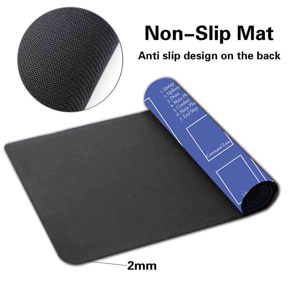 Blue - Board Game MTG Playmat Games Mousepad Table Mats Play Mat of TCG Stitched Edge