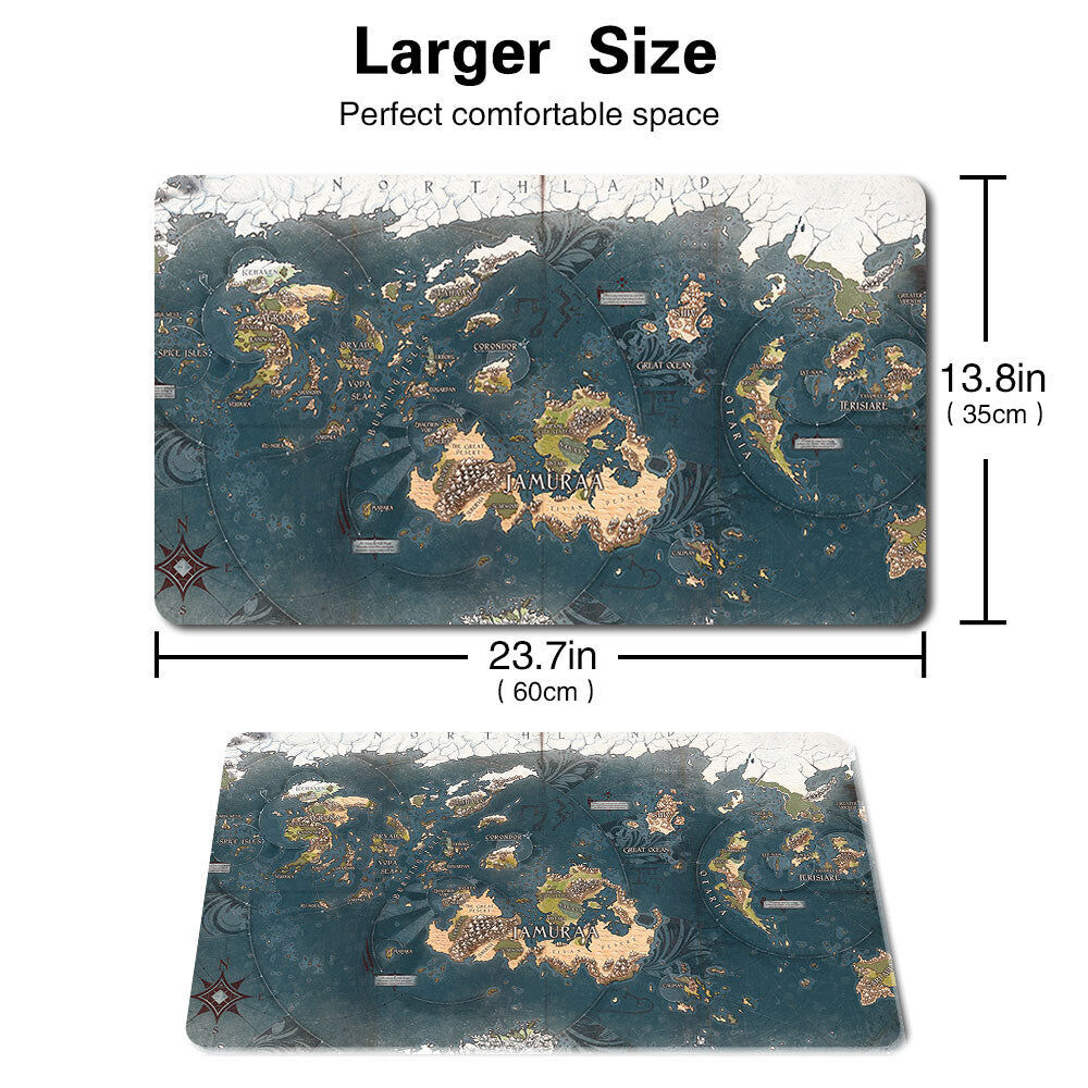 Dominaria Map - Board Game MTG Playmat Games Mousepad Table Mats Play Mat of TCG Stitched Edge