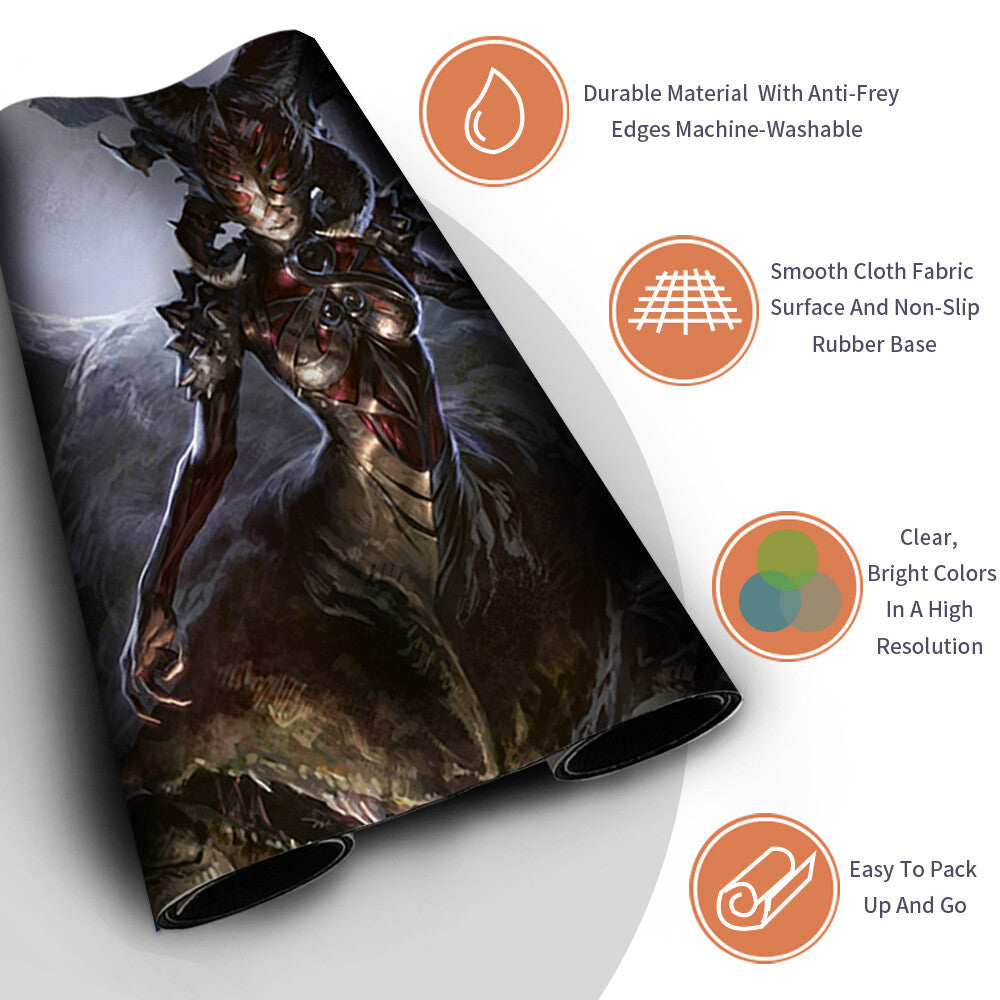 Sheoldred, Whispering One - Magic The Gathering MTG Playmat TCG CCG MTG Playmat Stitched Edge