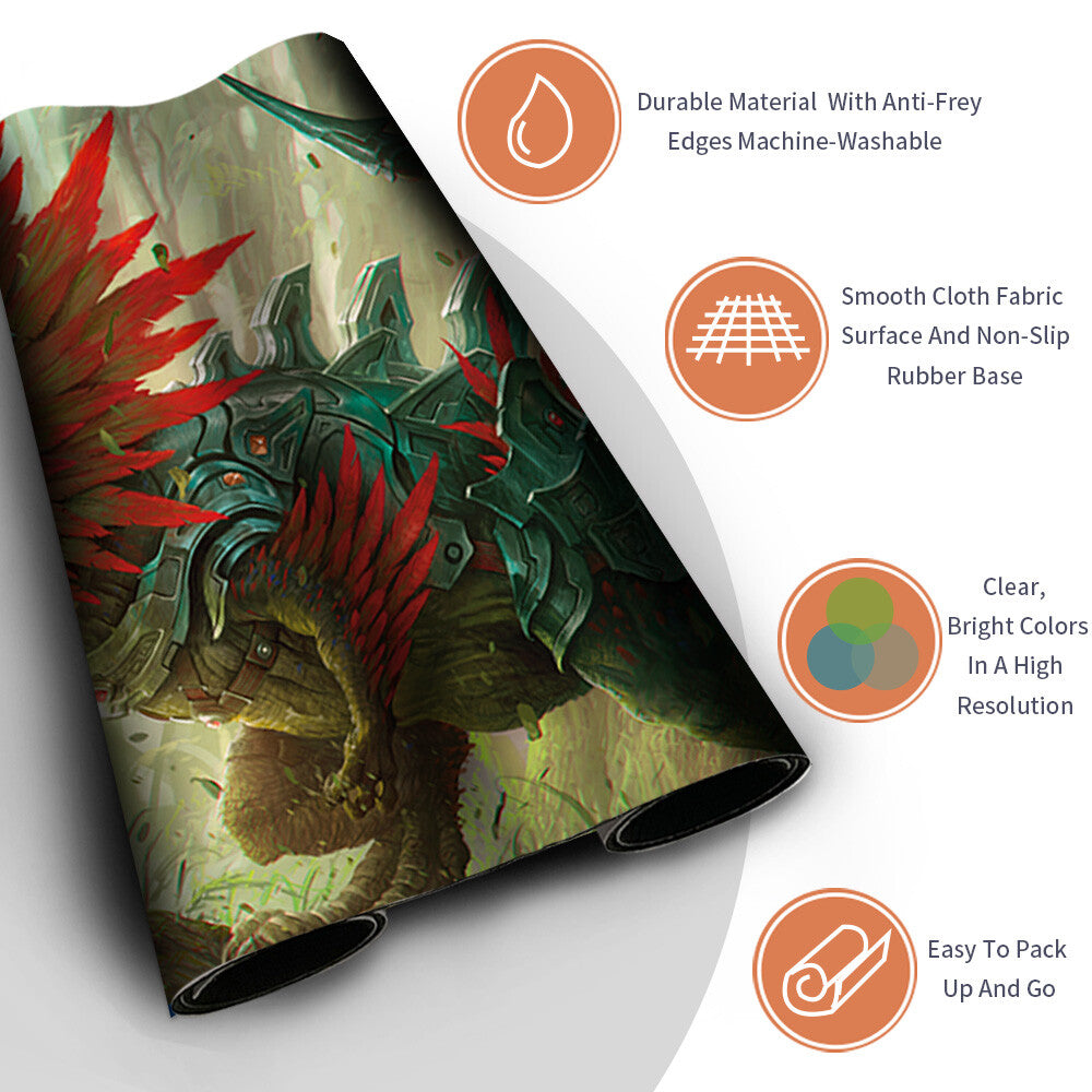 HULKING RAPTOR - Magic The Gathering MTG Playmat TCG CCG MTG Playmat Stitched Edge