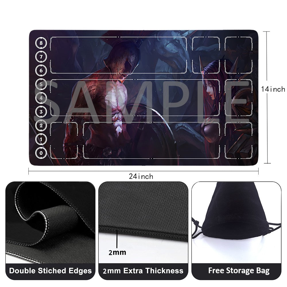 Leona - League Of Legends Riftbound Playmat 24x14 in + Free Storage Bag
