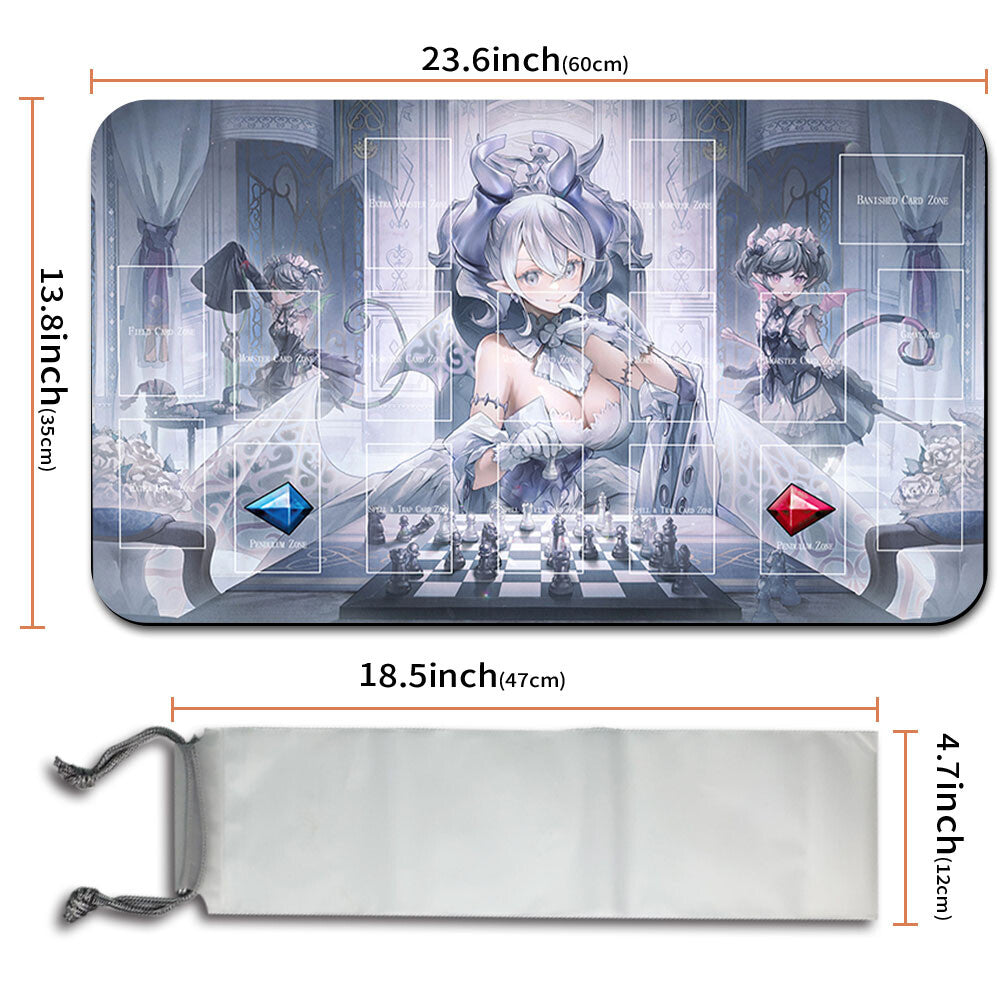 Yugioh Playmat Stitched Edge With Card Zones Yugioh Mouse pad Playmat Stitched Edge of Yugioh TCG | 3697996