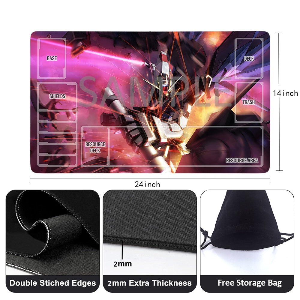 GCG Playmat Suitable for Gundam, includes Storage Bag, 24 x 14 inches (123030)