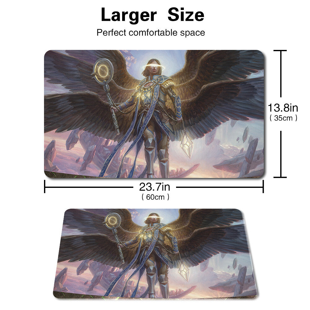 ANGEL OF DESTINY - Board Game MTG Playmat Games Mousepad Play Mat of TCG Stitched Edge
