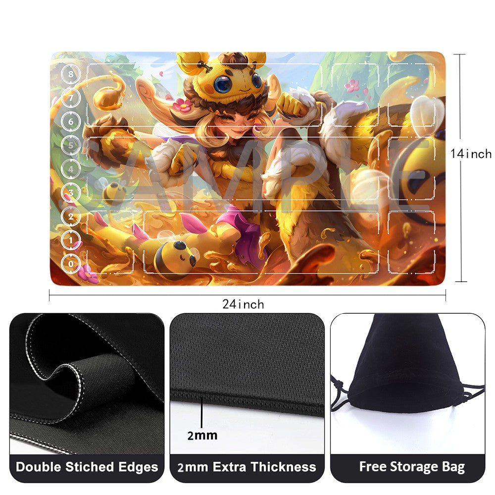 Beeko - League Of Legends Riftbound Playmat 24x14 in + Free Storage Bag
