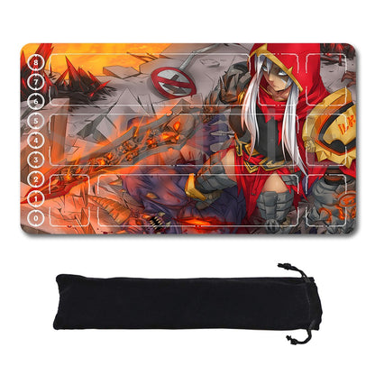Riven - League Of Legends Riftbound Playmat 24x14 in + Free Storage Bag