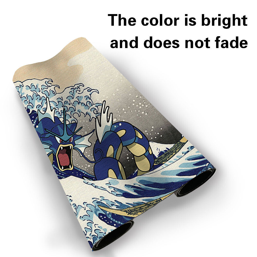 Gyarados - Board Game Pokemon Gyarados Playmat Stitched Edge Games Mousepad Play Mat of TCG