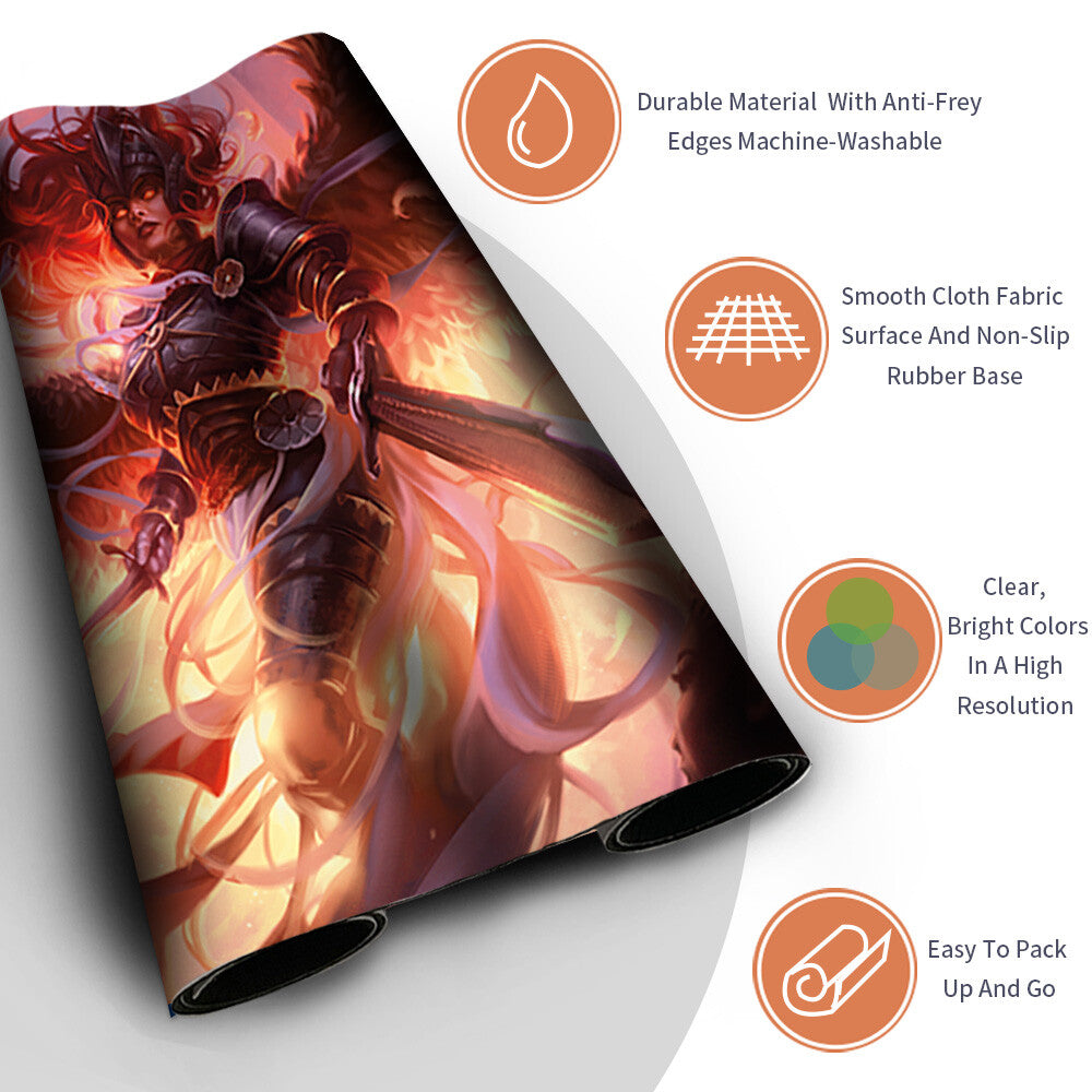 DEMAND ANSWERS - Magic The Gathering MTG Playmat TCG CCG MTG Playmat Stitched Edge