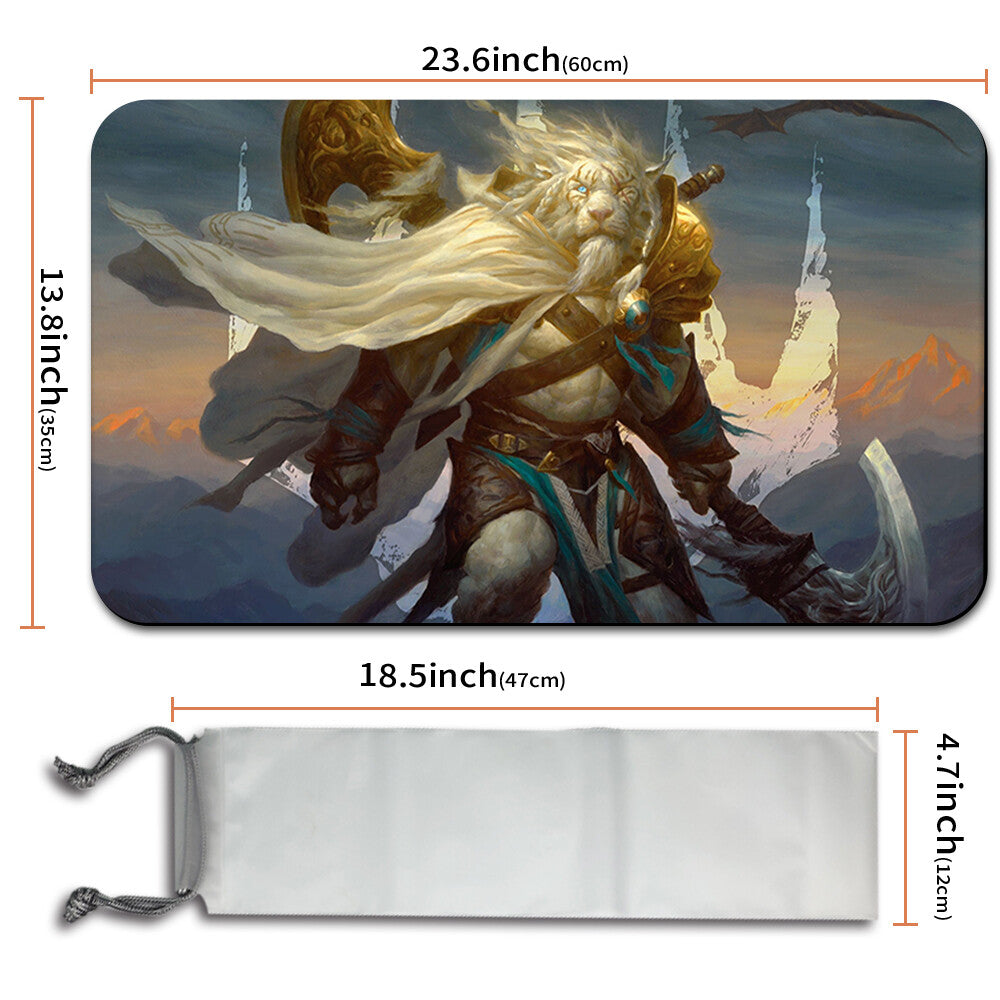 Ajani Steadfast - Magic The Gathering MTG Playmat TCG CCG MTG Playmat Stitched Edge