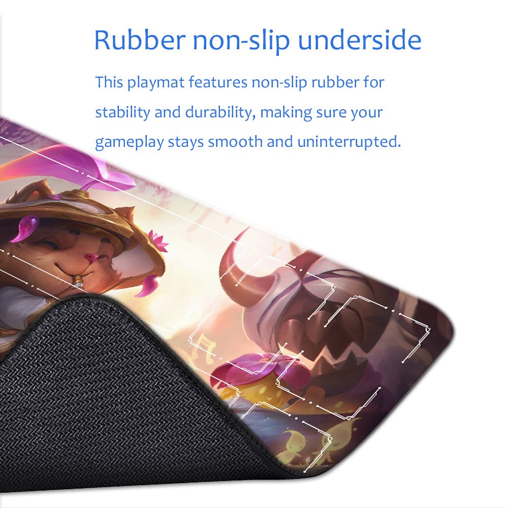 Teemo - League Of Legends Riftbound Playmat 24x14 in + Free Storage Bag
