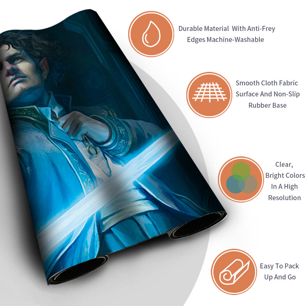 FRODO, DETERMINED HERO - Magic The Gathering MTG Playmat TCG CCG MTG Playmat Stitched Edge