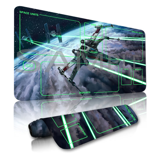 Star Wars Unlimited Playmat Stitched Edge Free Storage Bag Size 24X14IN Protective Mat star17
