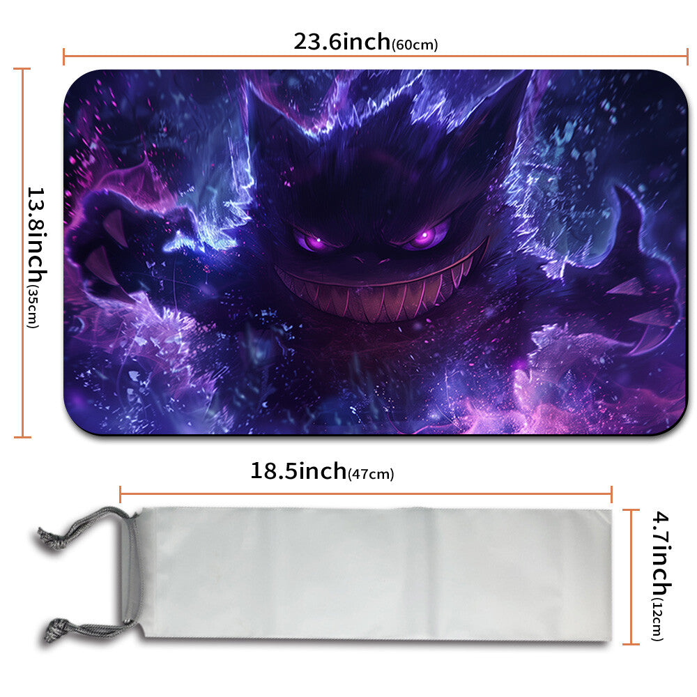 New Pokemon Gengar Playmat Stitched Edge with Free Bag | Pokemon TCG Playmat Stitched Edge | 1358789