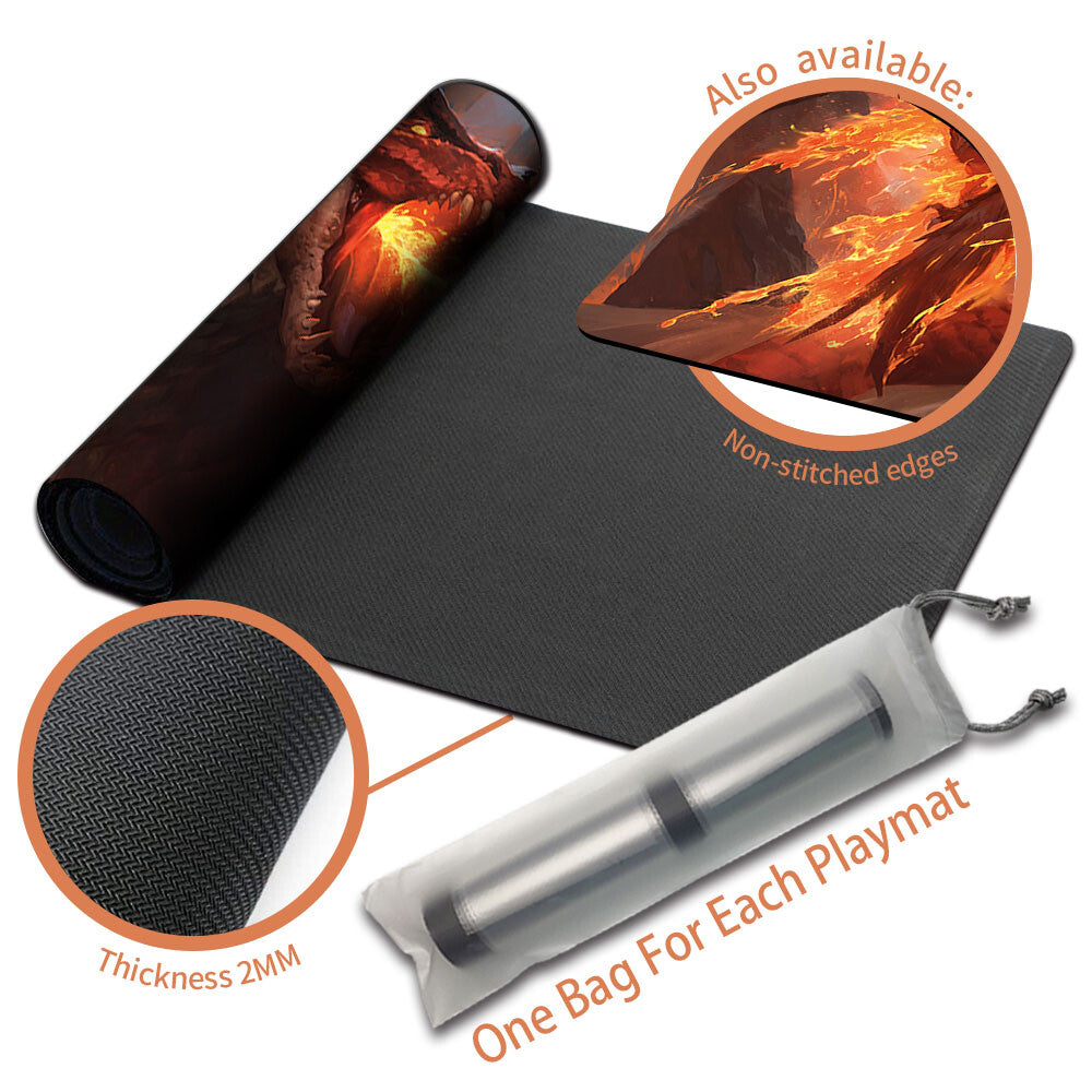 MOLTEN EXHALE - Magic The Gathering MTG Playmat TCG CCG MTG Playmat Stitched Edge