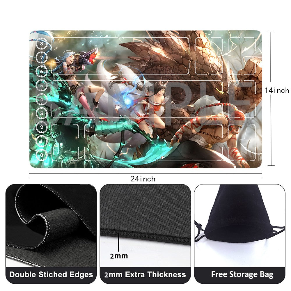 Jinx - League Of Legends Riftbound Playmat 24x14 in + Free Storage Bag