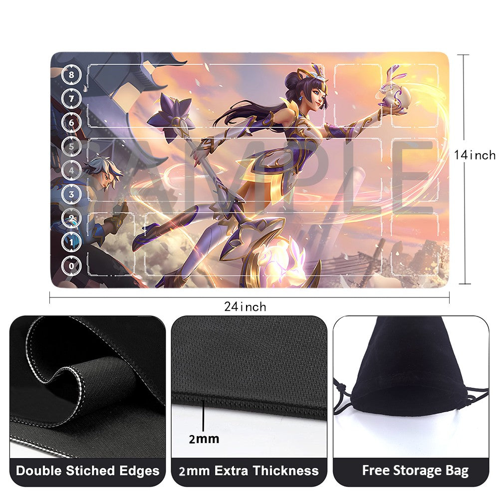 LUX - League Of Legends Riftbound Playmat 24x14 in + Free Storage Bag